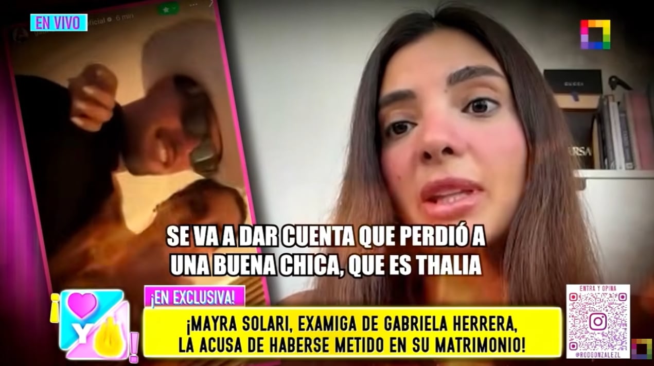 Mayra Solari espera que Diego Chávarri se dé cuenta que perdió una buena chica como Thalía Bentín y chanca a Gabriela Herrera.