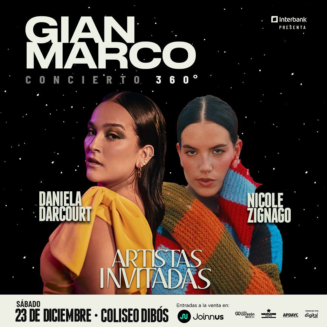Conoce a las invitadas para el concierto de Gian Marco 360°.