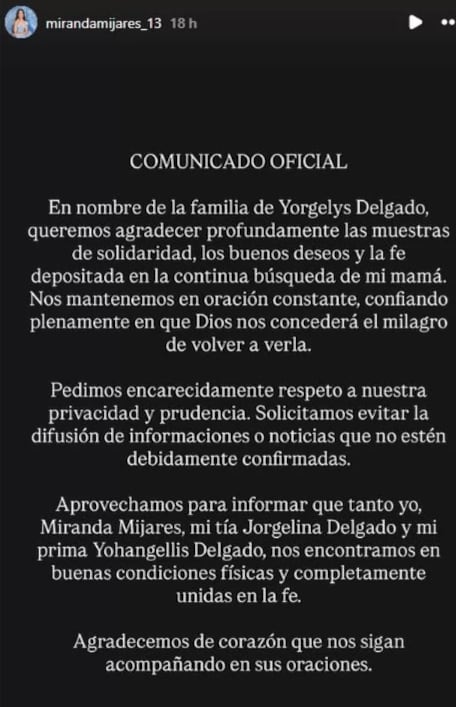 Hija de Yorgelys Delgado no confirma el deceso de su madre tras el terremoto en Venezuela y la siguen buscando.