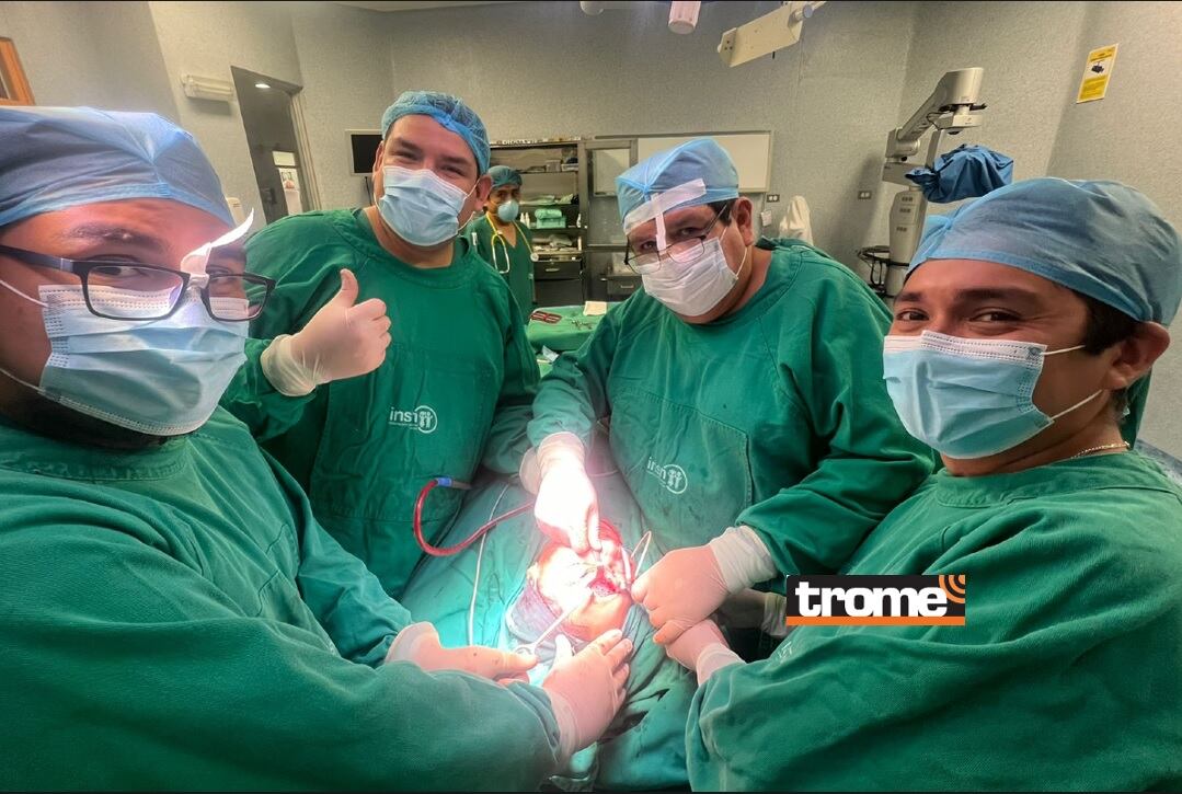 Exitosa cirugía de reconstrucción facial en Instituto Nacional de Salud del Niño San Borja, a adolescente víctima de robo de celular. (Isabel Medina / INSN San Borja / Compos.Trome).