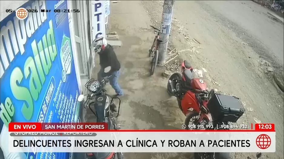 Delincuentes asaltan clínica y roban a pacientes en San Martín de Porres. Foto: América Noticias