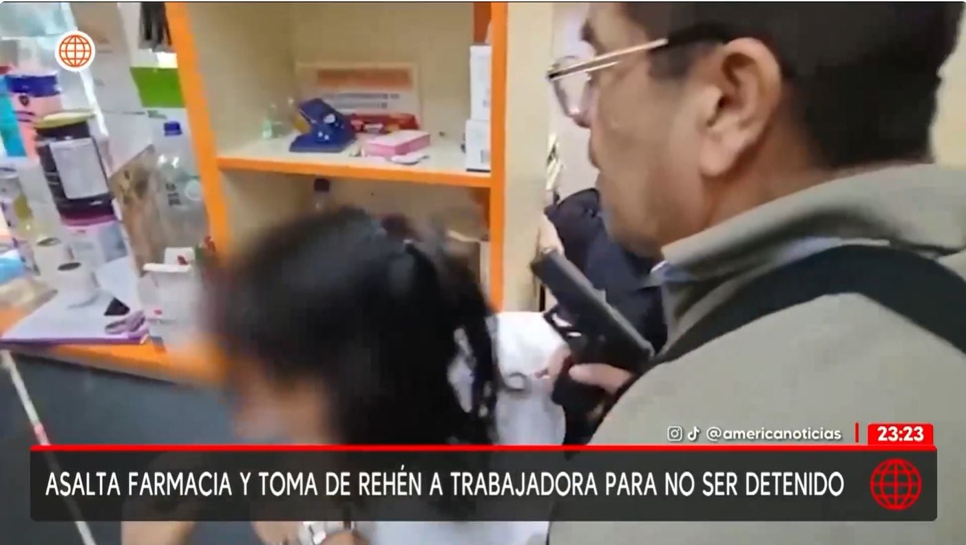 Joven farmacéutica fue rescatada por la Policía. Foto: América noticias