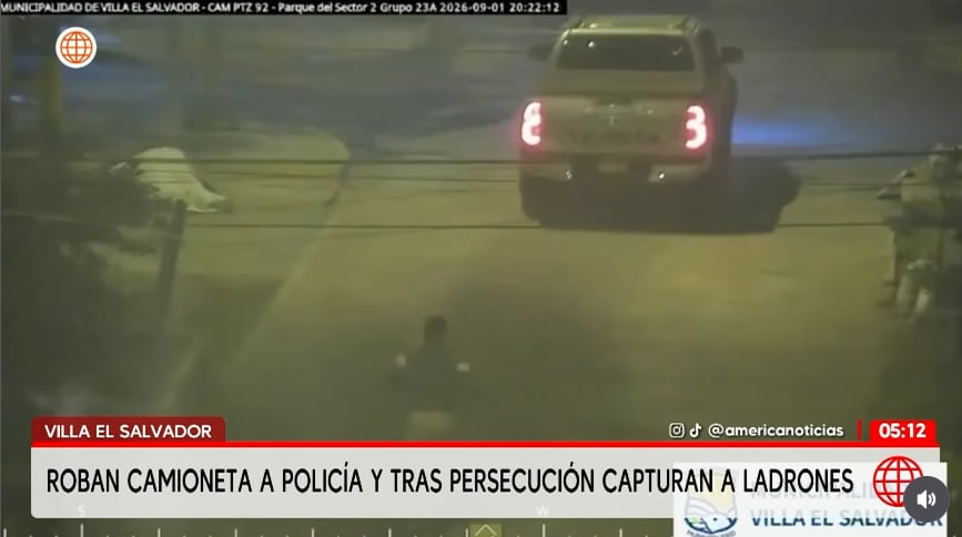 Policía corrió tras sufrir robo de su vehículo. Luego lo recuperó tras intensa persecución.