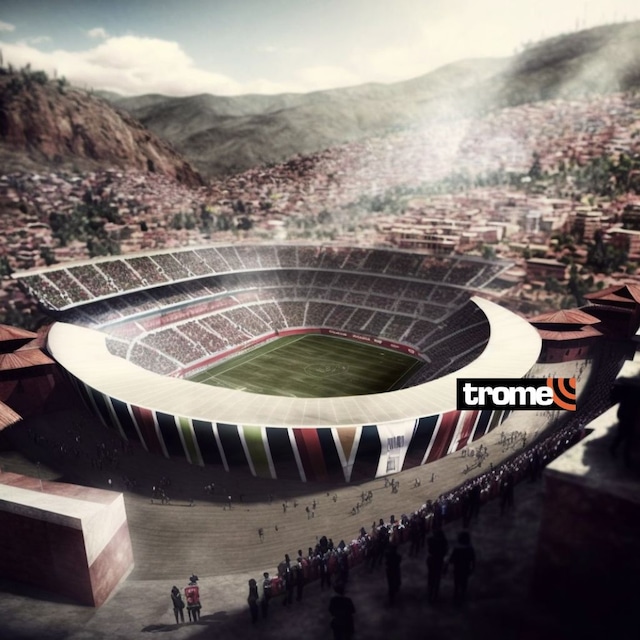 Así lucirían los estadios en Perú si se realizara un Mundial de Futbol en el país, según la Inteligencia artificial (Foto: Trome)