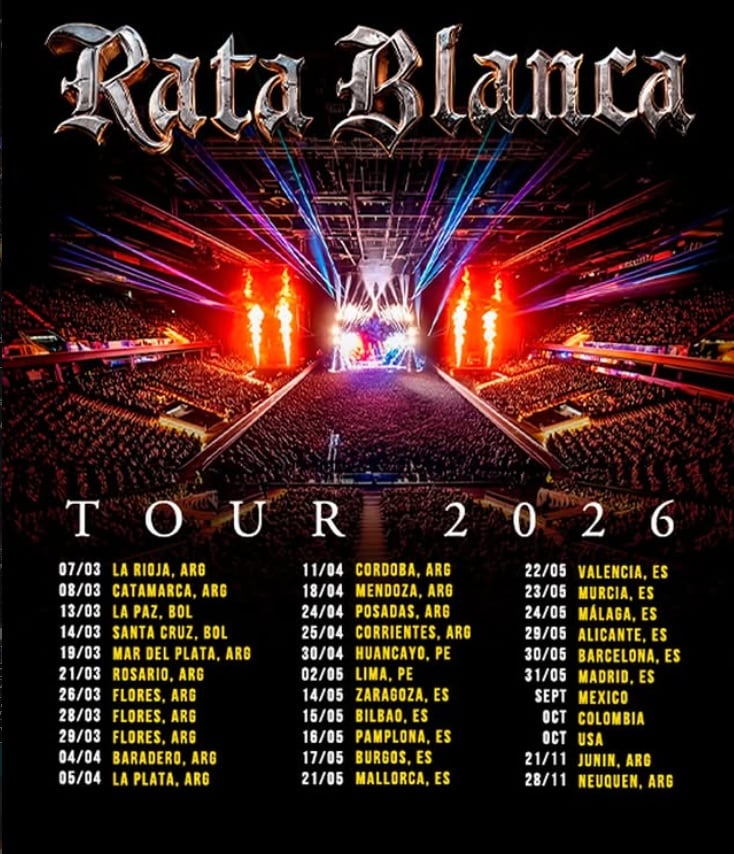 Lima y Huancayo en el Tour 2026 de Rata Blanca. (Instagram)