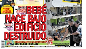 BEBÉ NACE BAJO EDIFICIO DESTRUIDO