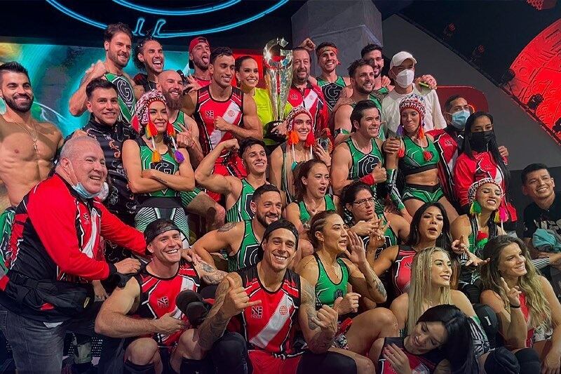 Gian Piero Díaz y Johanna San Miguel lanzaron el reto a los conductores de Guerreros México para volver a enfrentarse en competencia. (Foto: América TV)