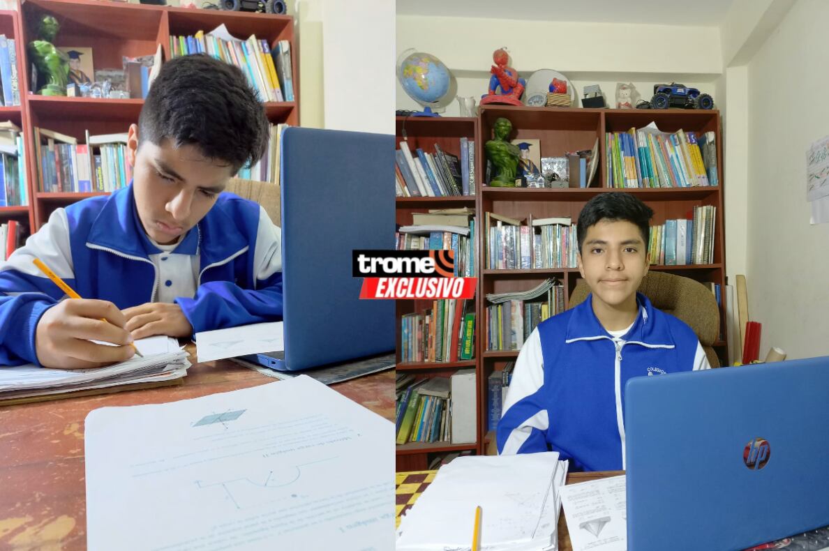 Mario Gilvonio tiene logros académicos desde que era niño. Cuenta que en el colegio Prolog lo prepararon para competir en olimpiadas. (Entrevista: Isabel Medina / Trome).