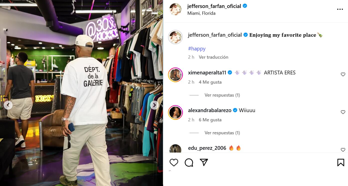 Jefferson Farfán disfruta de su viaje por Miami junto a Xiomy Kanashiro pese a molestia de Darinka Ramírez.