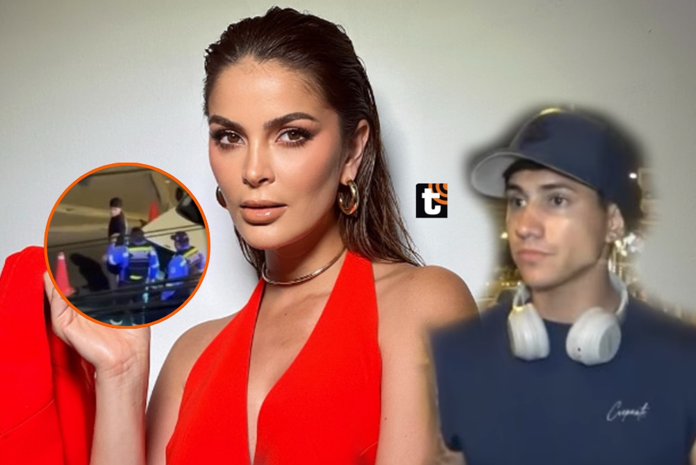 Amigo de Laura Spoya se niega a hablar con las cámaras de AFY tras retirar cosas del auto tras accidente.