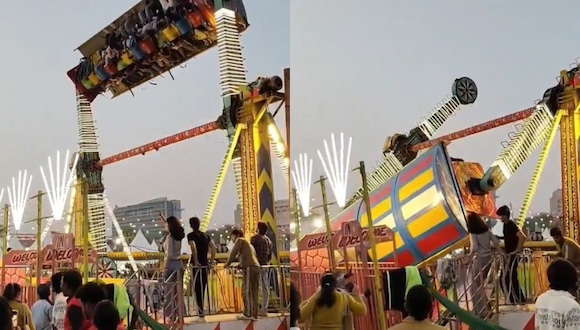 TROME | India: Juegos mecánicos se desploman y dejan un muerto y varios heridos (Redes sociales)