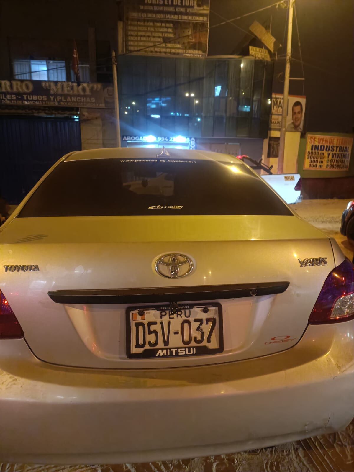 Vehículo utilizado por los miembros de la banda 'Los rápidos y sanguinarios de Pachacutec'