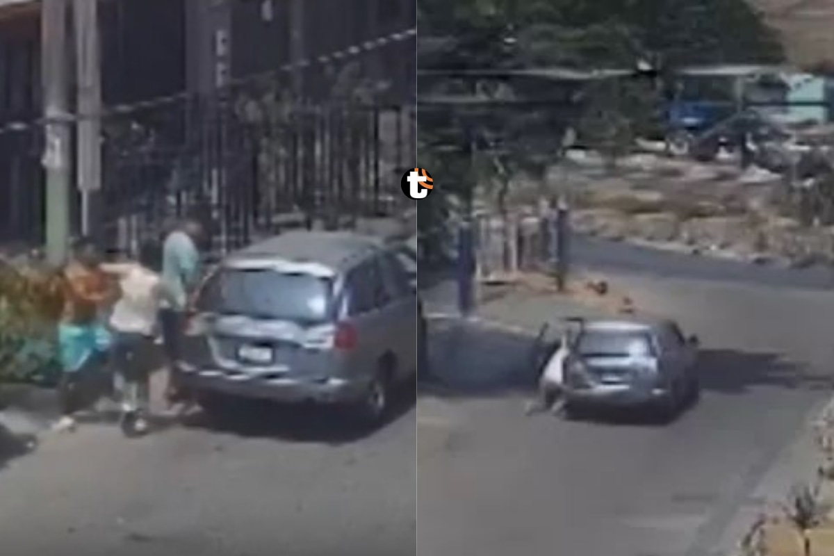 Hombre fue golpeado y arrastrado por un auto al intentar recuperar el celular que le habían arrebatado.