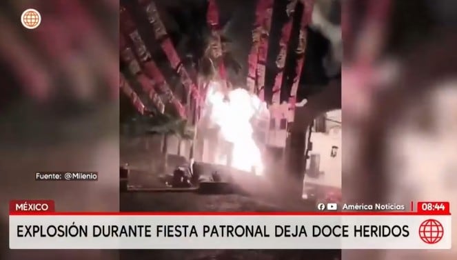 Un artefacto de pirotecnia alcanzara un tanque de gas instalado cerca de puestos de comida y generó la explosión.
