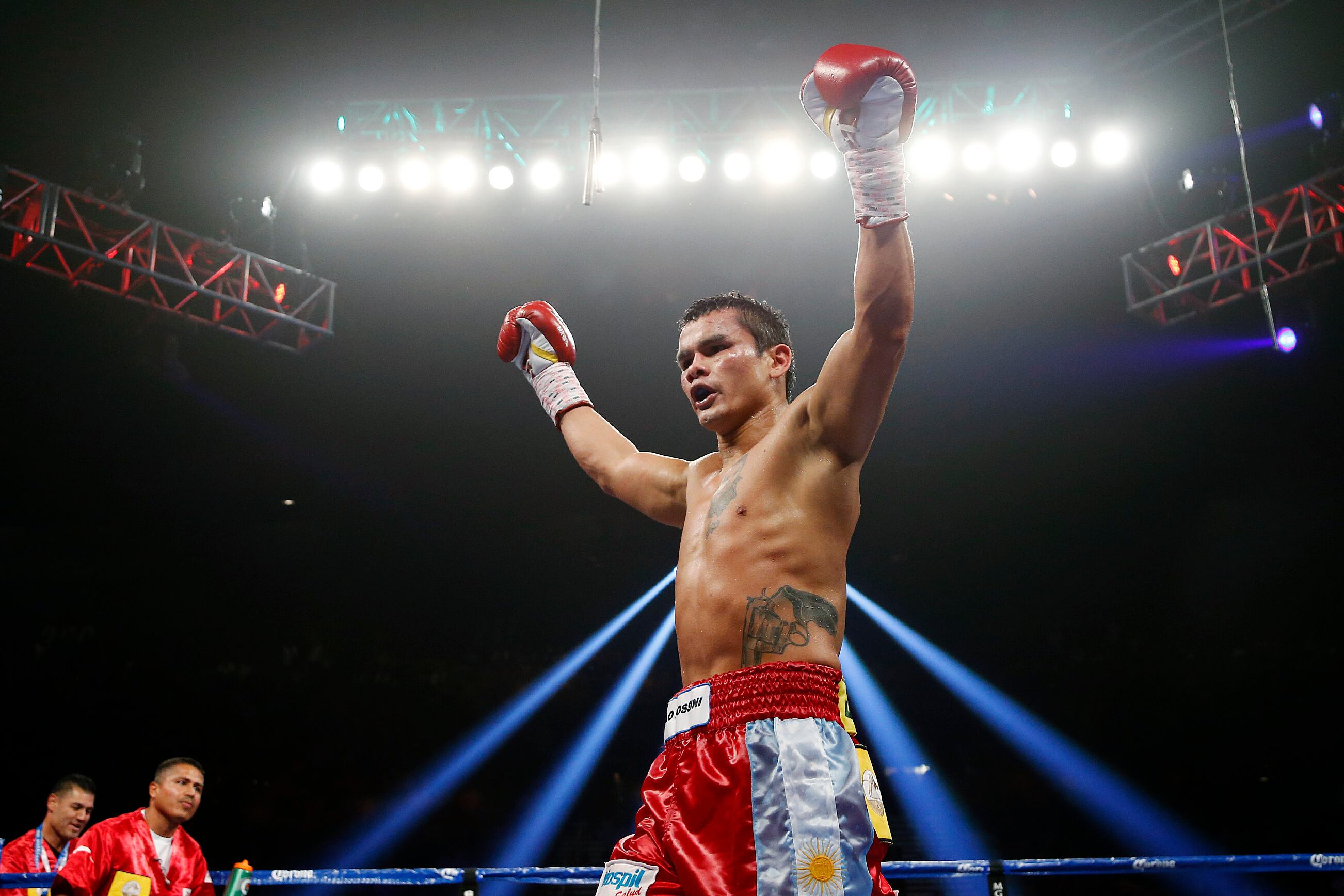 Marcos Maidana fue campeón de los pesos ligero y wélter de la AMB (Agencias)