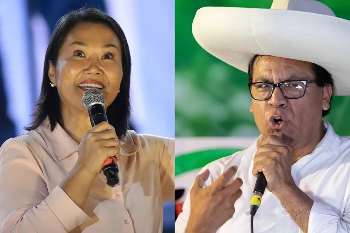 Keiko Fujimori y Roberto Sánchez a segunda vuelta. (Foto: EFE)