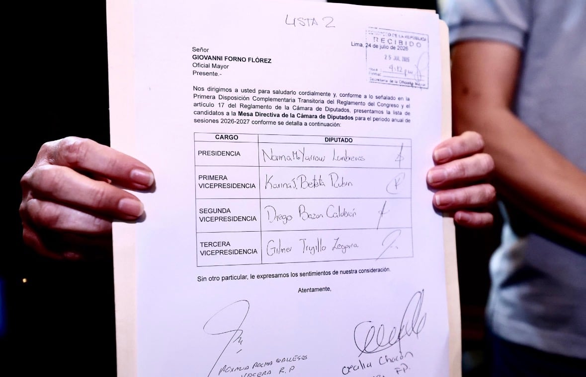 Para diputados, el bloque de derecha inscribió una lista encabezada por Norma Yarrow de Renovación Popular.
