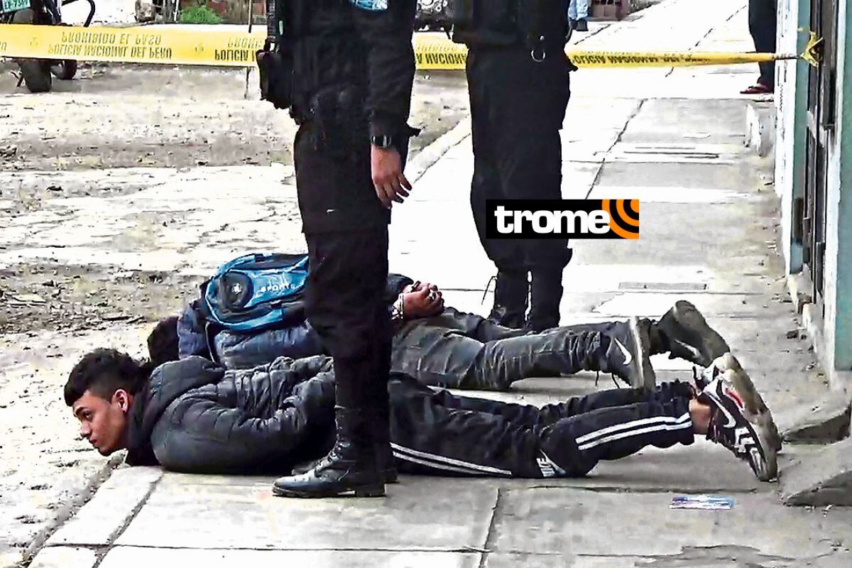 Johan Alexis Gutiérrez Mejía (35) y Yeison Leandro Montes Incapié (24) fueron detenidos en Comas. (Foto: Trome)
