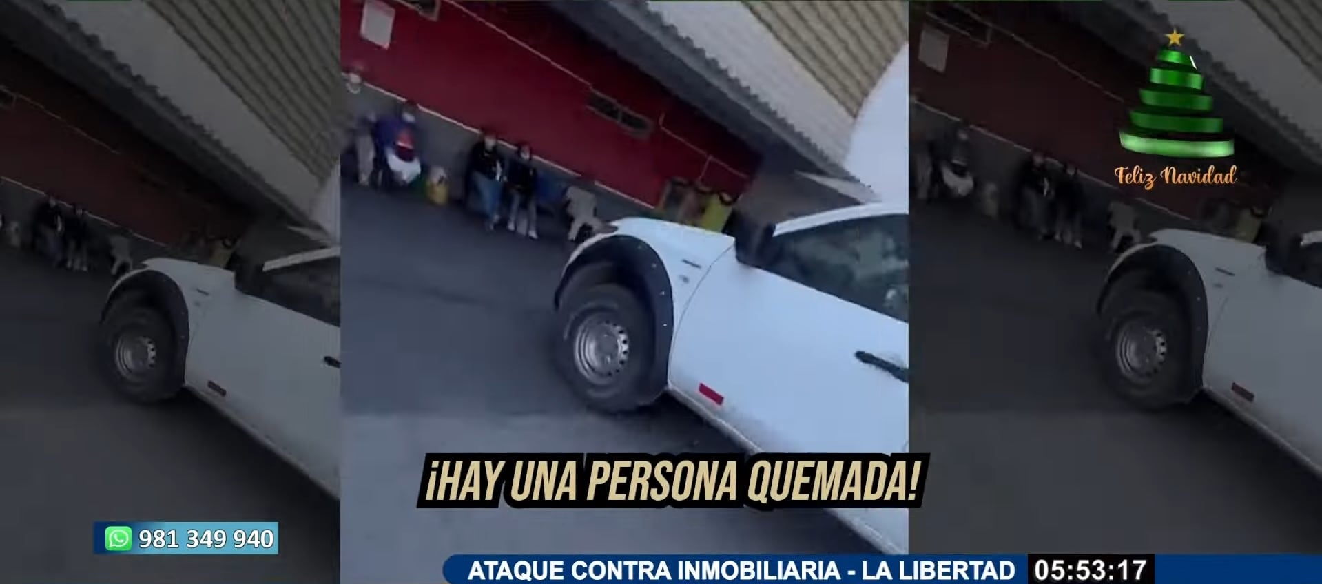 Sujetos arrojaron una bomba molotov a una inmobiliaria. (Foto: Panamericana)