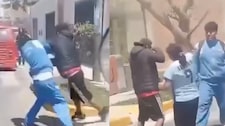 ¡Se acabó la bronca! Mamita sacó correa y separó a estudiante y pasajero de mototaxi que peleaban en Huaral