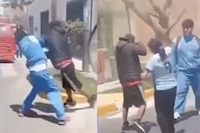 ¡Se acabó la bronca! Mamita sacó correa y separó a estudiante y pasajero de mototaxi que peleaban en Huaral