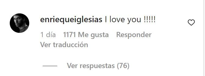 El comentario de Enrique Iglesias al polémico video (Foto: Enrique Iglesias/Instagram)