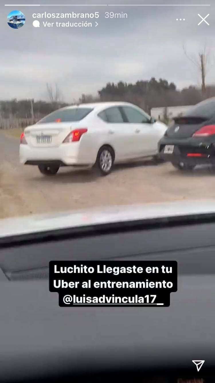 Carlos Zambrano sobre el auto de Luis Advíncula en Instagram.