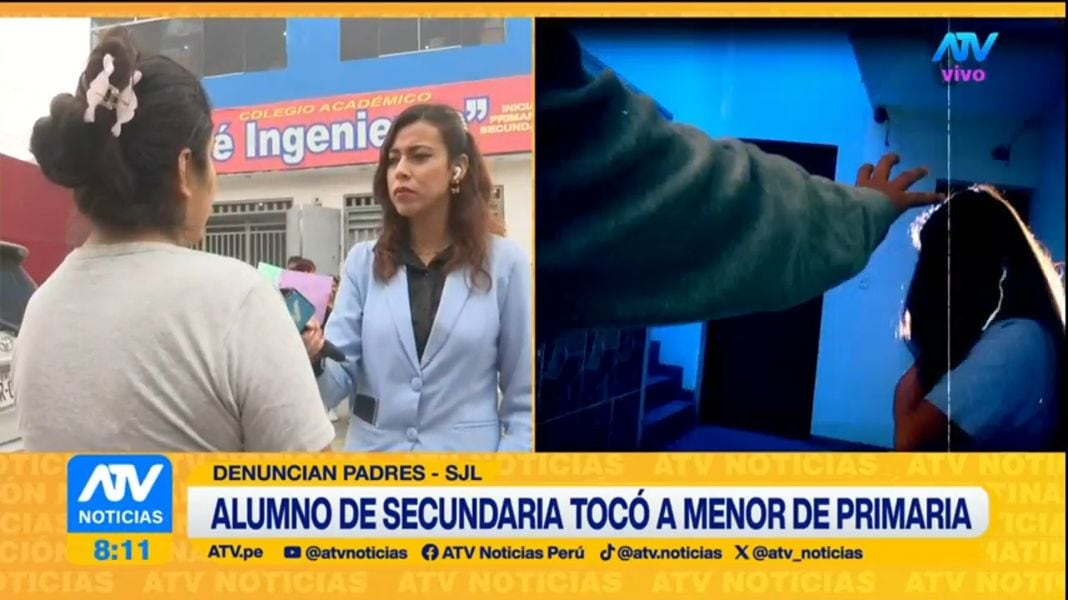 La madre denuncia que el colegio le hizo firmar un documento en blanco y no le explicó los hechos. Foto: ATV