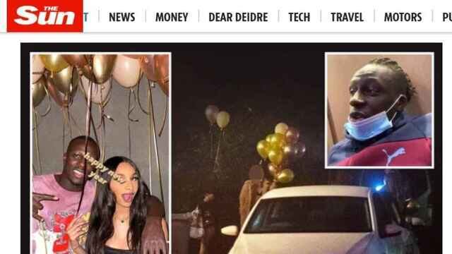 Así informa el 'The Sun' sobre la fiesta de Mendy en Año Nuevo. (Foto: captura)