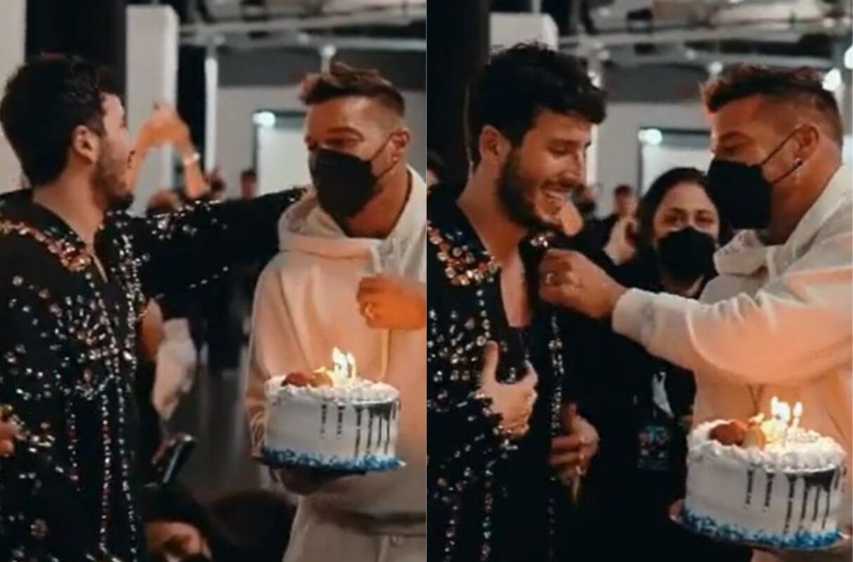 Sebastián Yatra celebró su cumpleaños junto a Ricky Martin. (Foto: Captura de video)