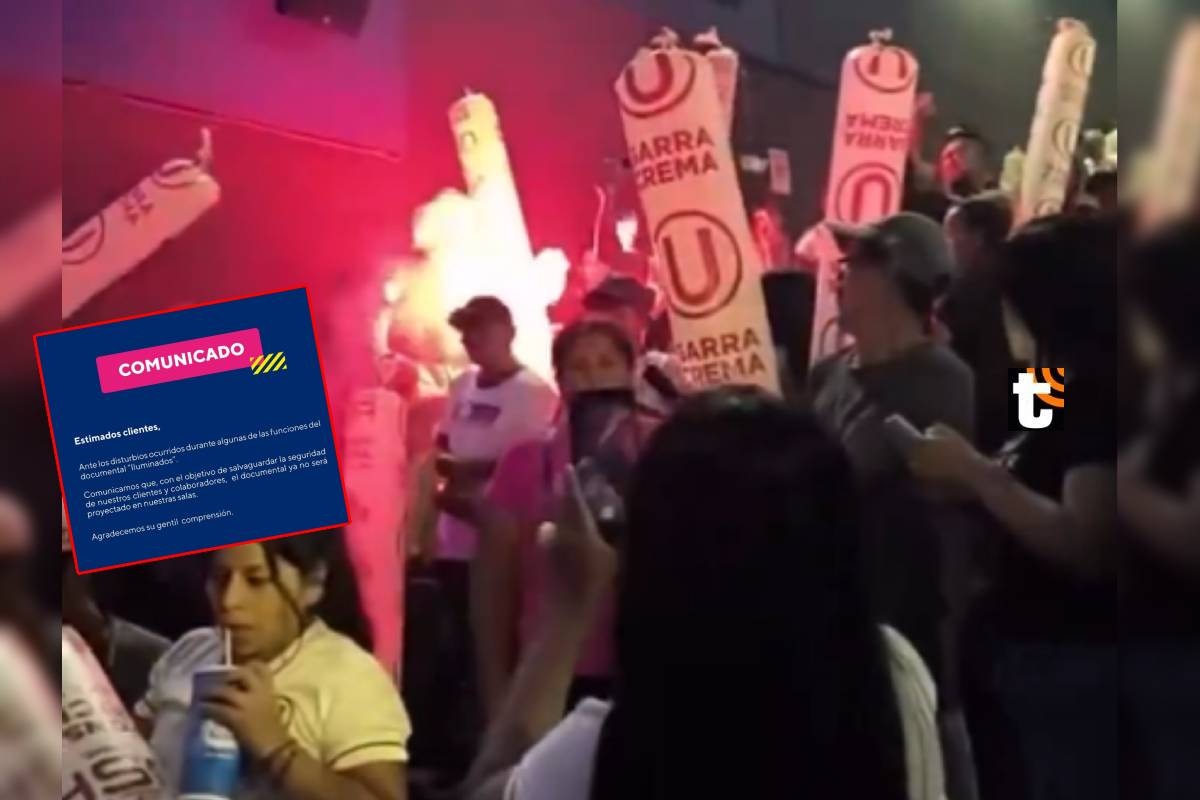 Cineplanet retiró funciones del documental de Universitario de Deportes de las salas de cine tras incidente con bengalas.