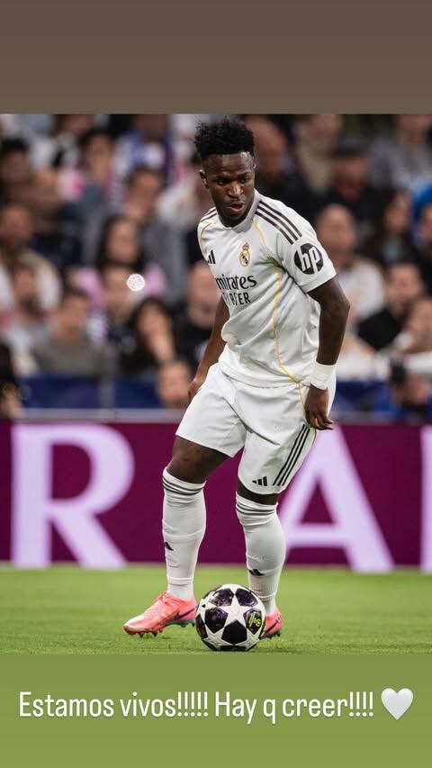 Vinícius Junior compartió esta historia desde su cuenta de Instagram (@vinijr)