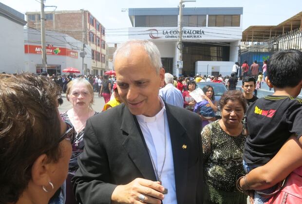 Robert Prevost, cuando era obispo de Chiclayo