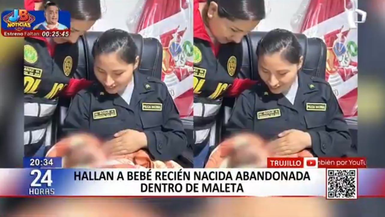 Efectivos de la policía se hicieron cargo de la bebé y constataron que se encuentra bien de salud.