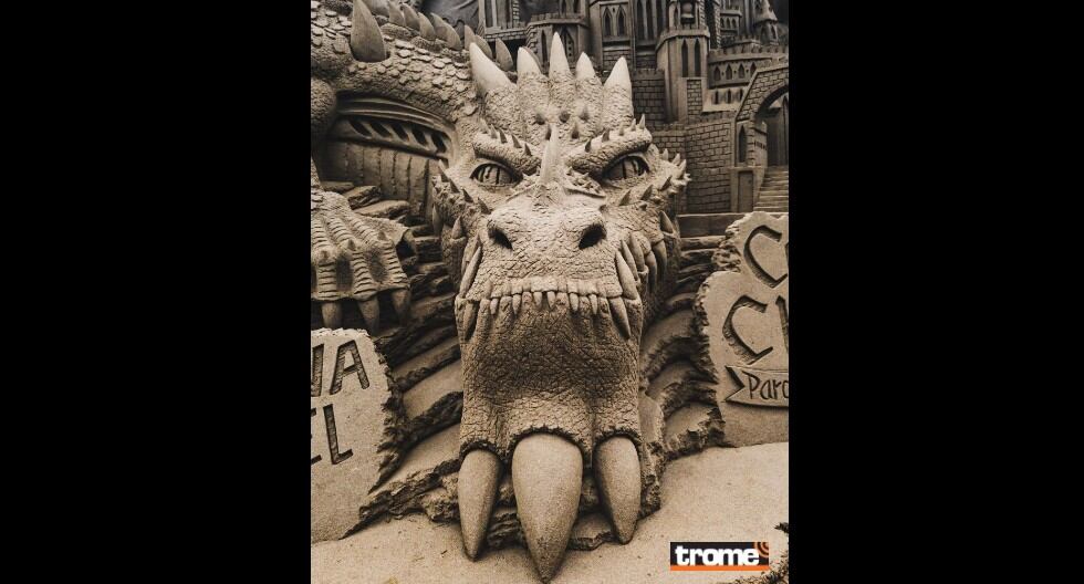 Artista escultor de arena, Rubén Rebatta, en entrevista con Trome, conversó sobre sus obras en el Castillo de Chancay. (Isabel Medina)