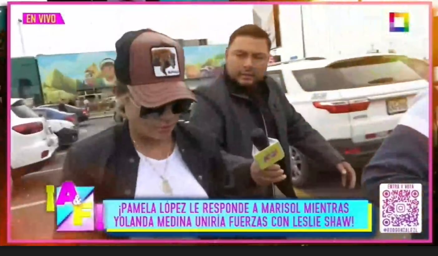 Pamela López es consultada sobre declaraciones de Marisol en concierto.