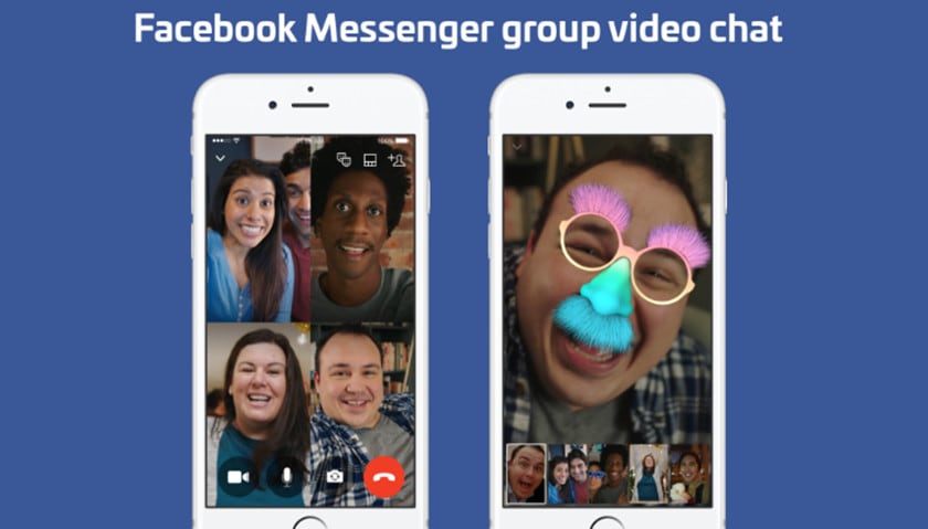 Facebook Messenger ahora permite usar filtros en llamadas grupales.