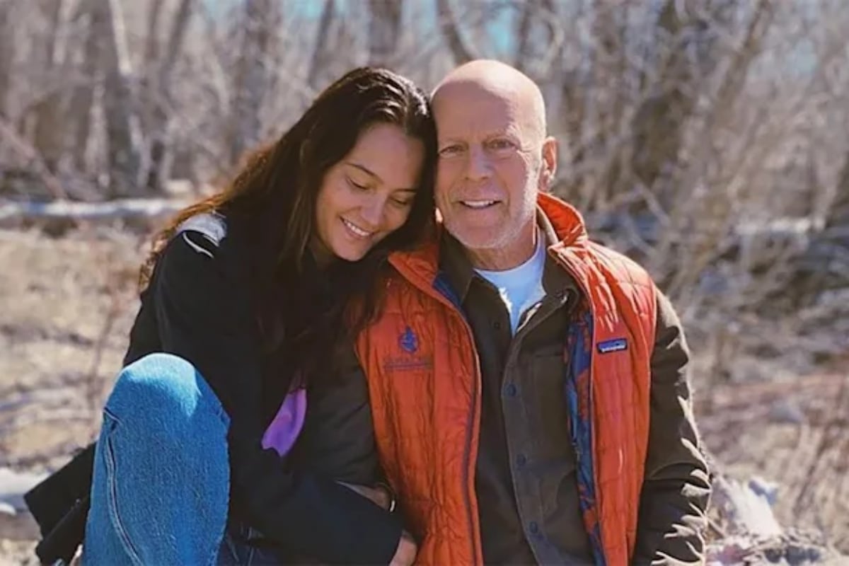 Bruce Willis y su esposa Emma Heming . (Redes sociales)