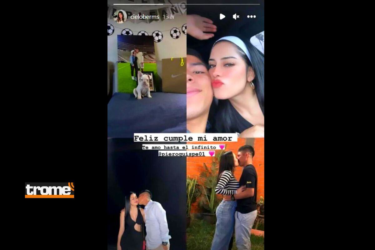 Novia de Piero Quispe se encargó de saludar al jugador por sus 22 años desde sus redes sociales (@cieloberms)