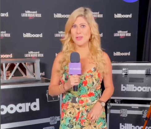 Claudia Kosters en los Billboard Latin Music.