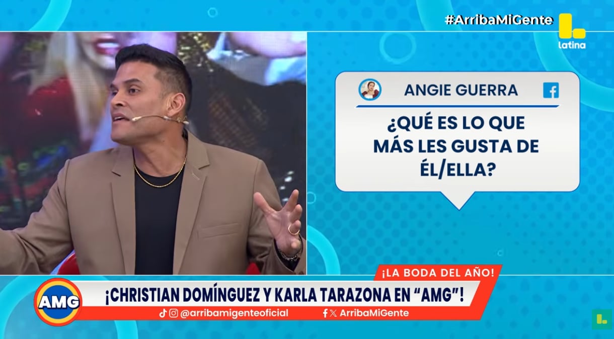 Christian Domínguez revela que lo que más le gusta de Karla Tarazona son sus piernas.