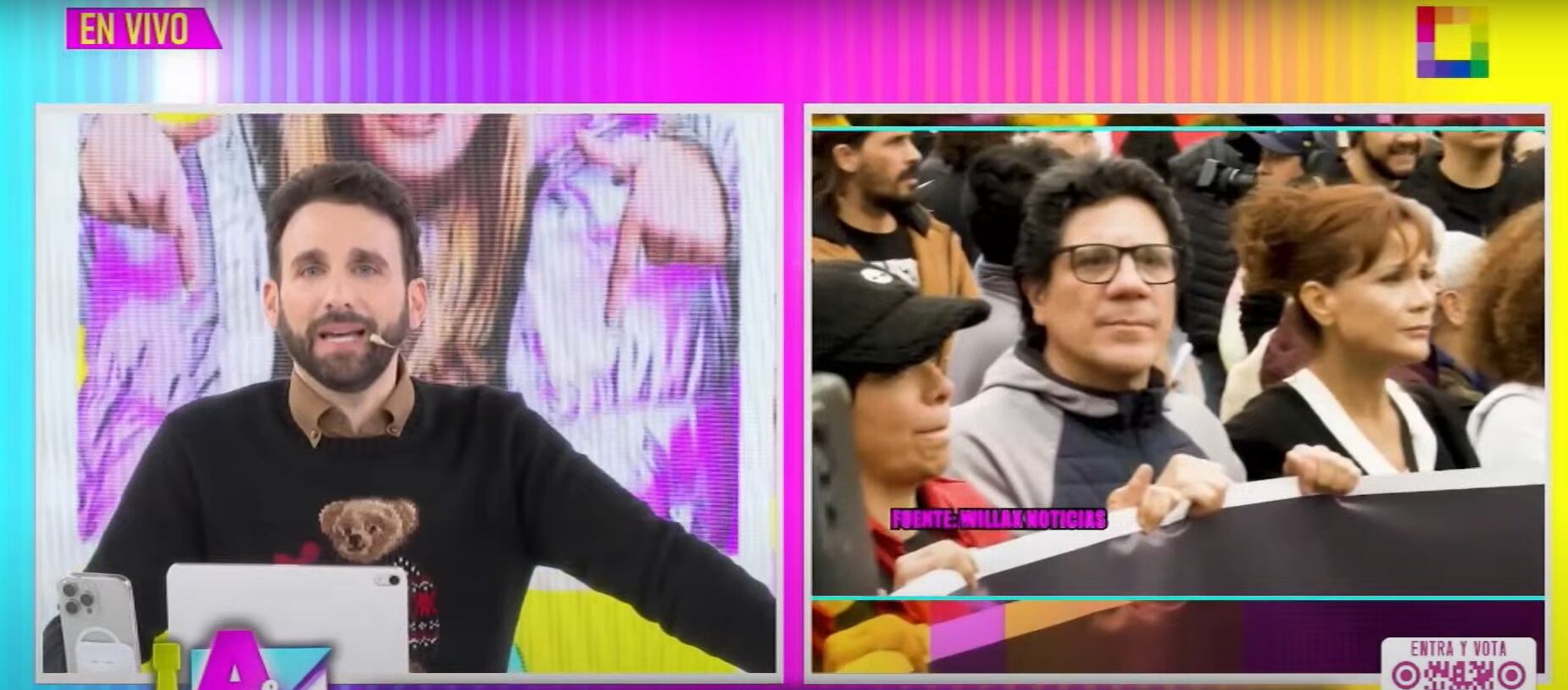 Conductor de 'Amor y fuego' explota contra el gremio de artistas. (Foto: Willax)