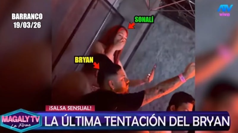 Sonali y Bryan fueron capatados en 'saliditas'.