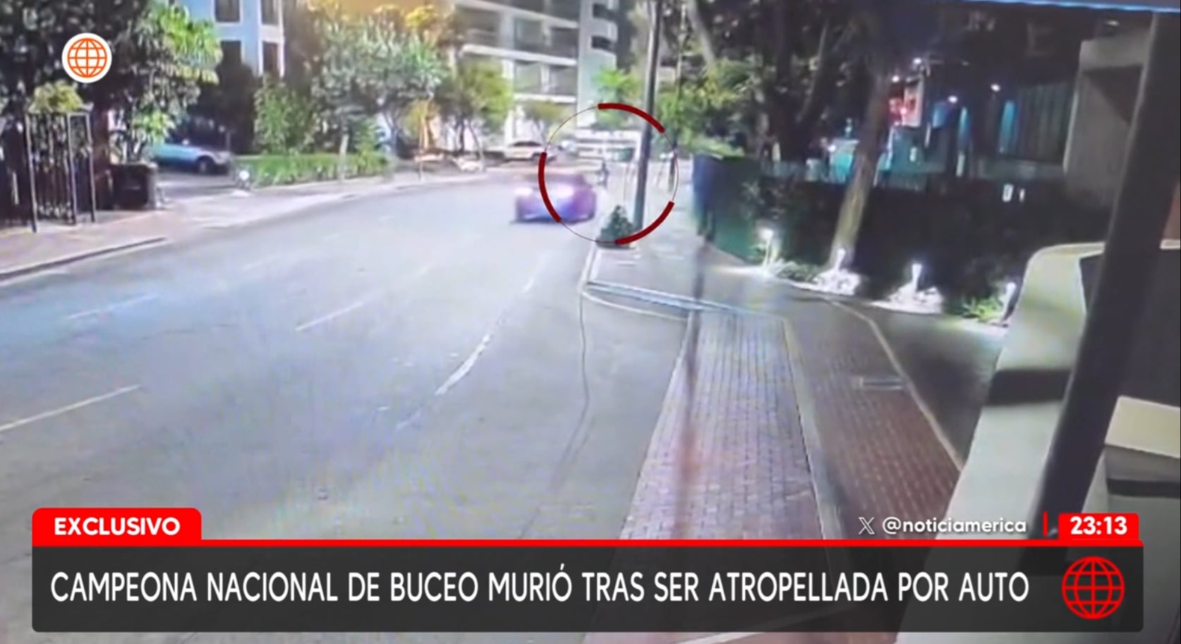 Cámara registró huida del chofer tras atropellar a campeona nacional de buceo en San Isidro.