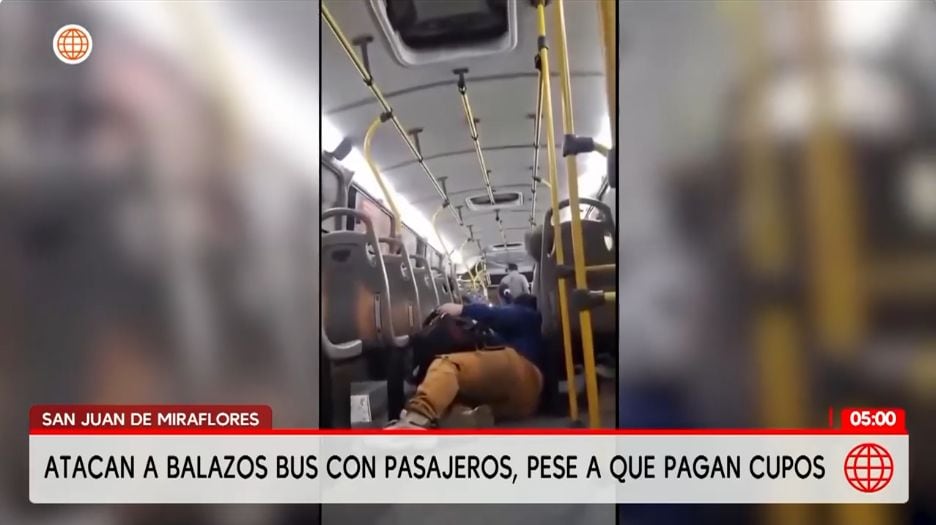 Pasajera grabó tensos momentos durante ataque a bus de la empresa Nueva América. Foto: América noticias