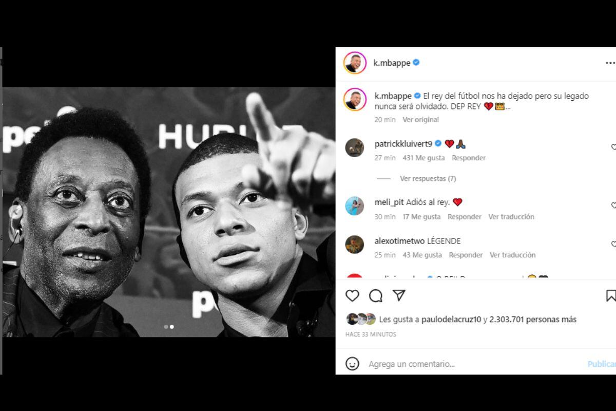 Kylian Mbappé lamentó la muerte de su amigo más famoso y exitoso (@k.mbappe)