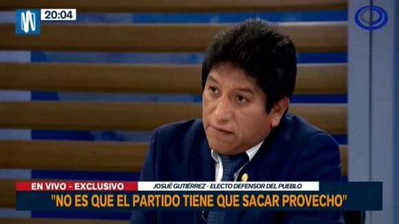 Declaraciones del elector defensor del Pueblo, Josué Gutiérrez