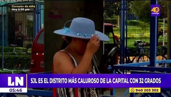 San Juan de Lurigancho es el distrito con la temperatura más alta con 32 grados