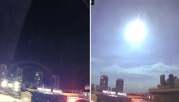 Impresionante destello sobre cielo de Ucrania