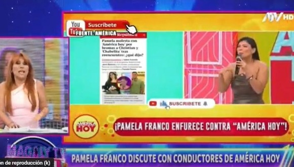 Magaly Medina critica a Pamela Franco.